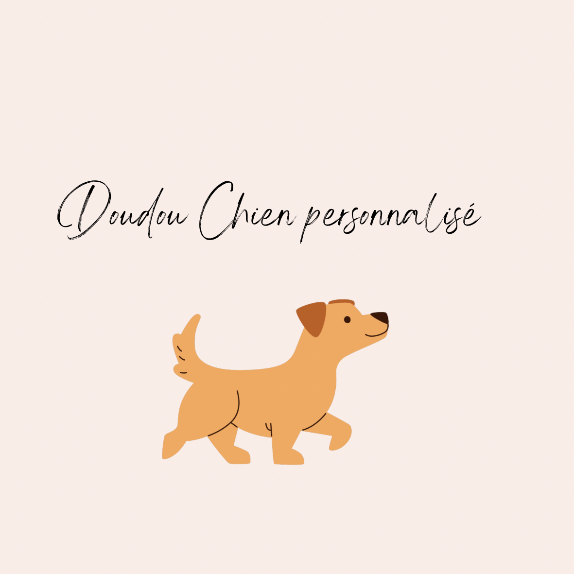 Doudou chien personnalisé