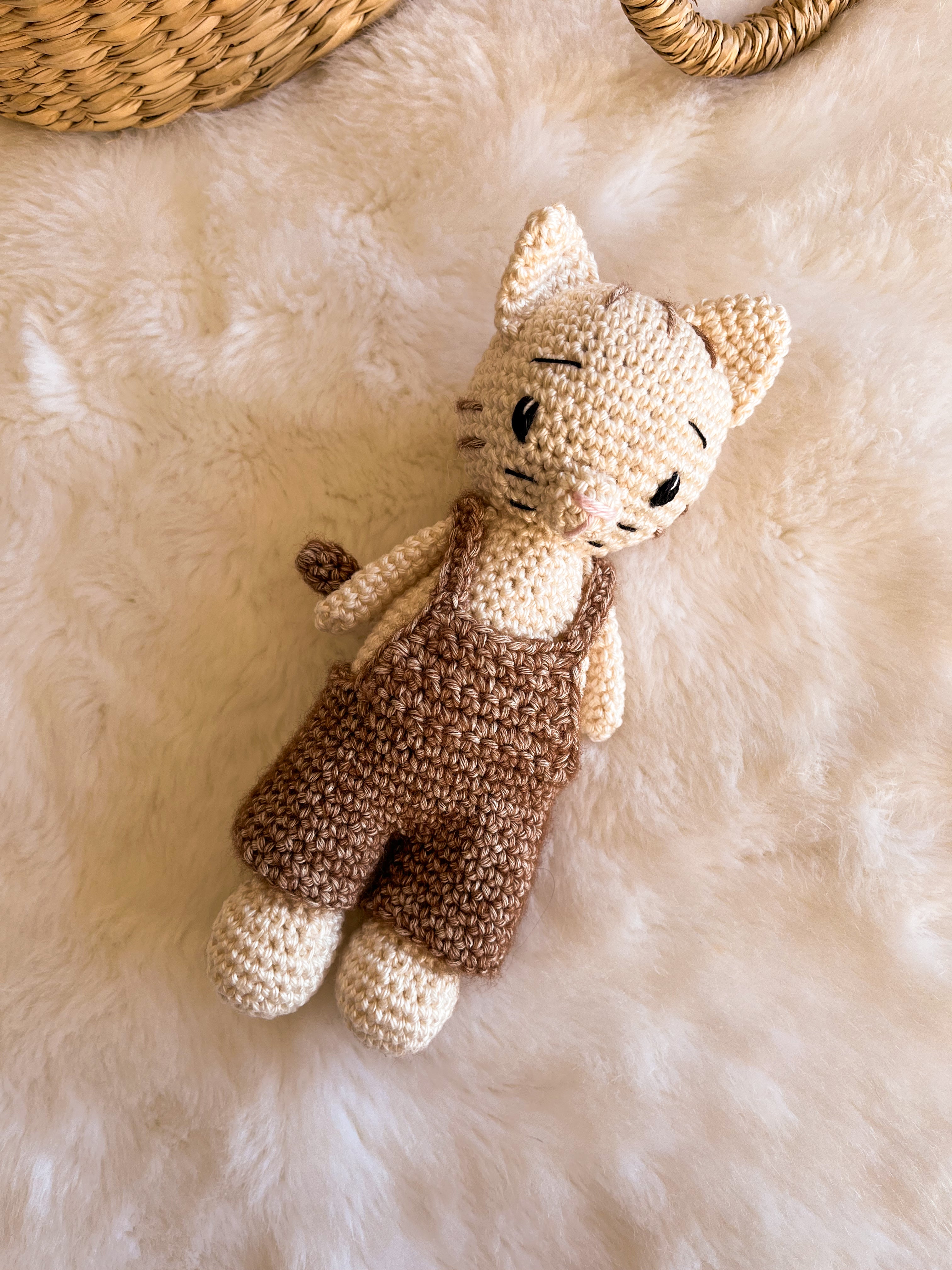 Kit crochet chat Gaspard – amigurumi débutant fait main