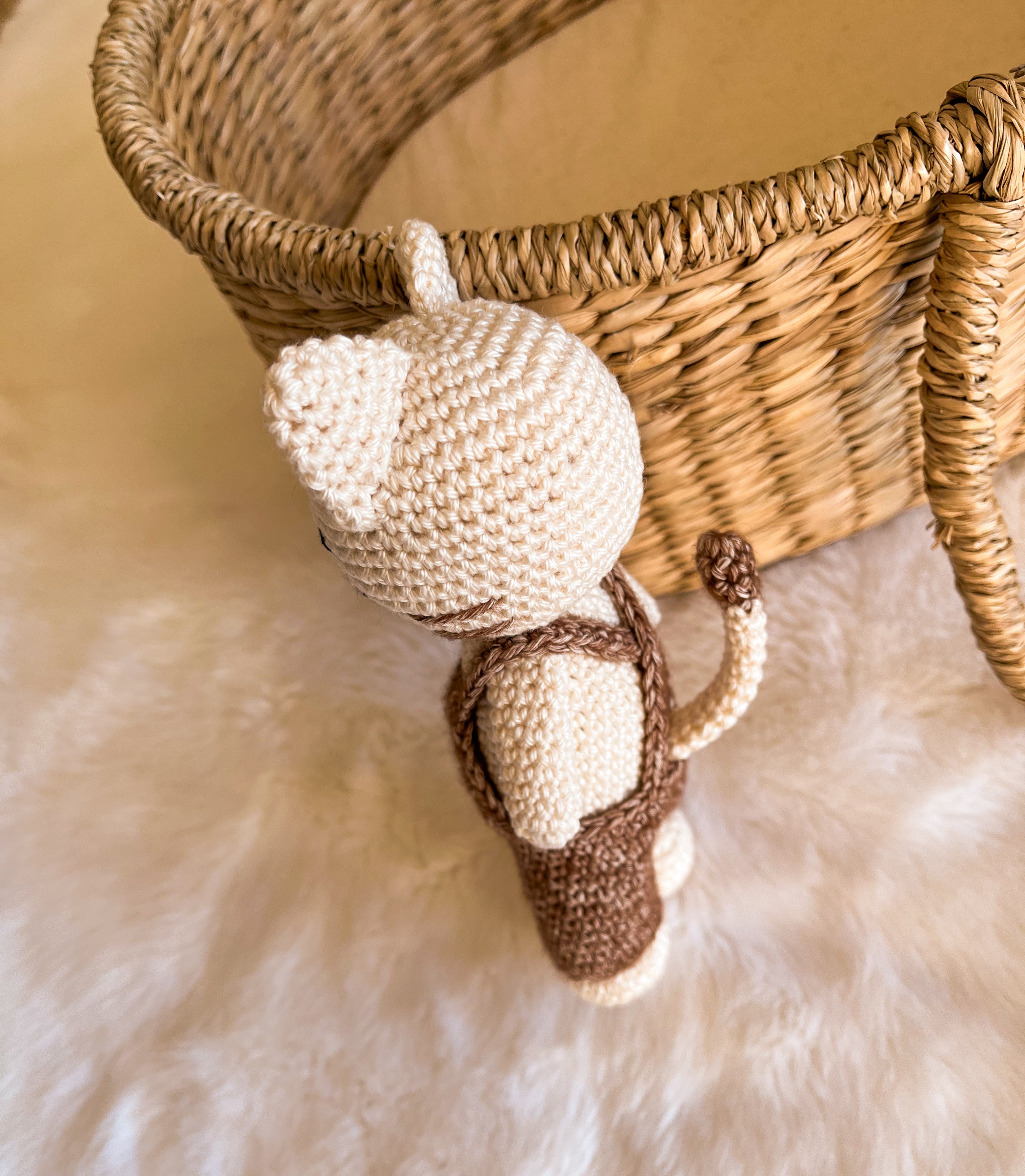 Contenu du kit crochet Gaspard avec laine, crochet et accessoires