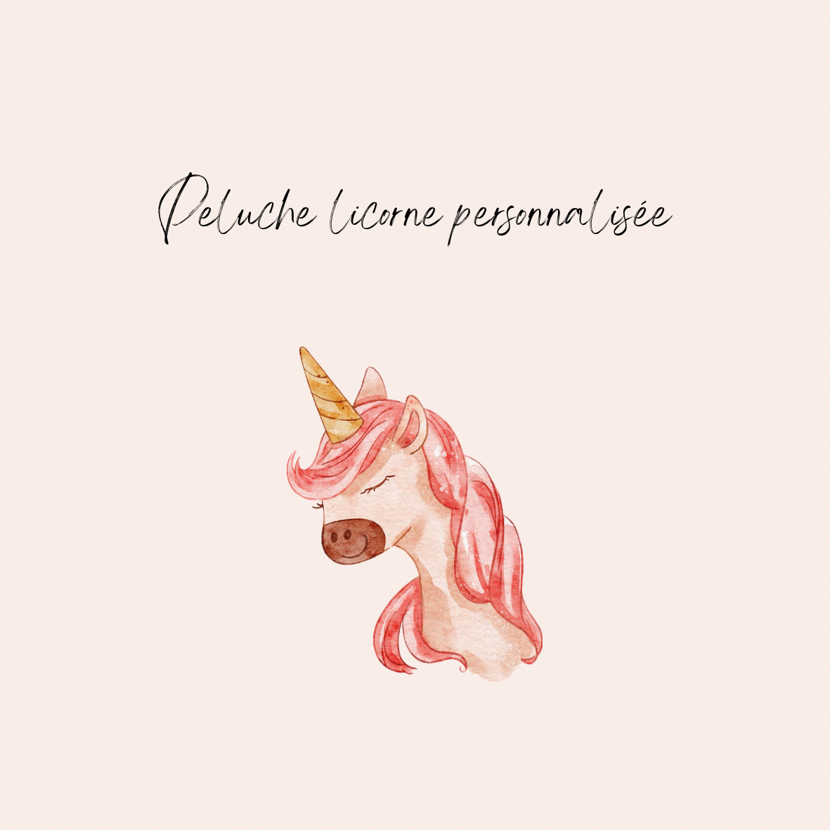 Peluche licorne personnalisée
