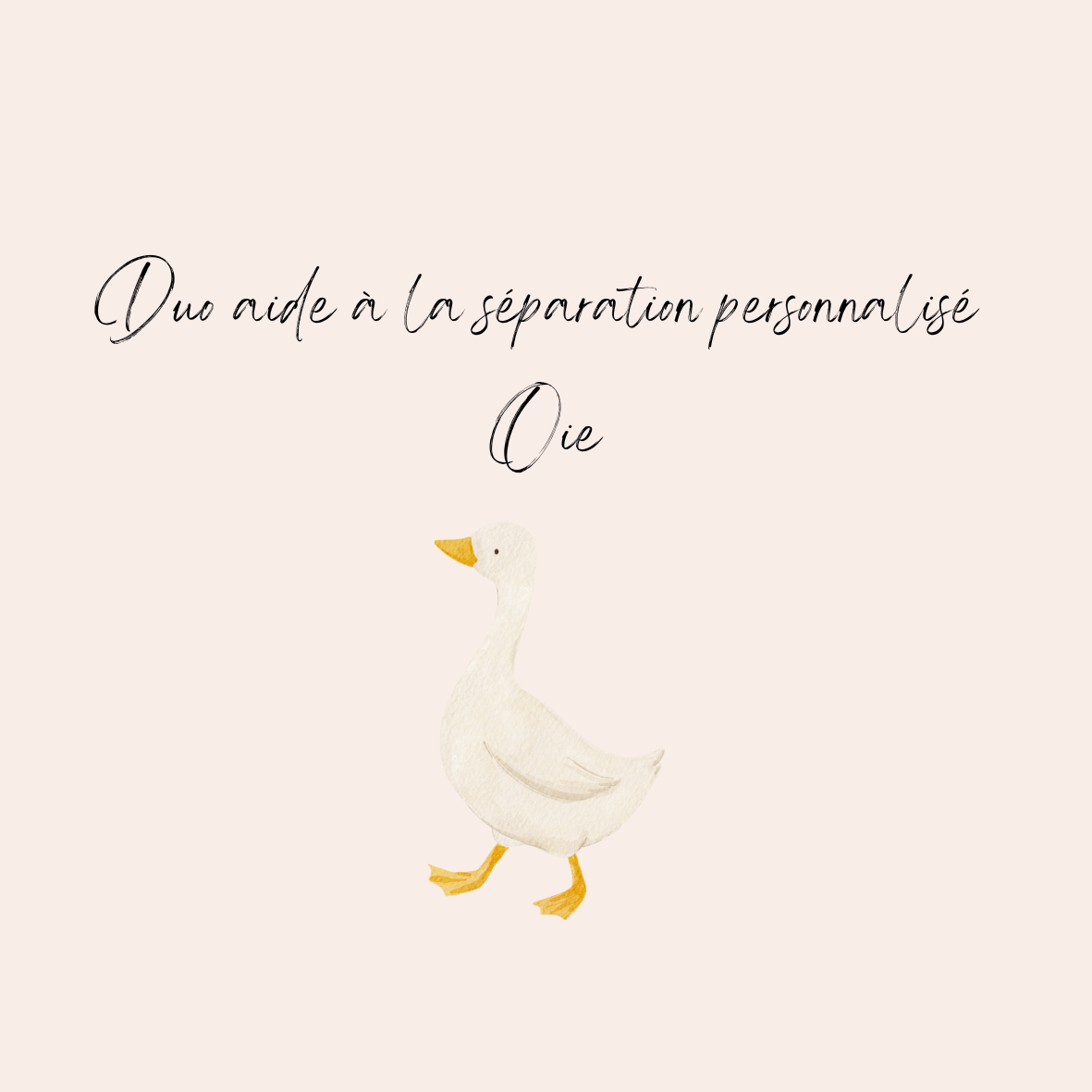 Duo aide à la séparation personnalisé Oie