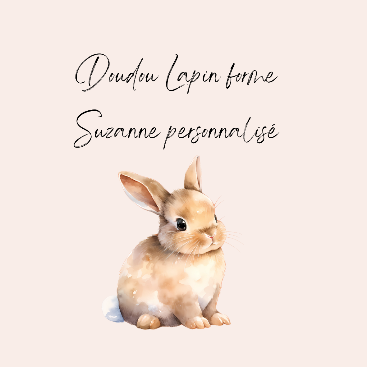 Doudou lapin personnalisé