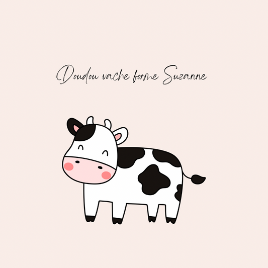 Doudou vache forme Suzanne
