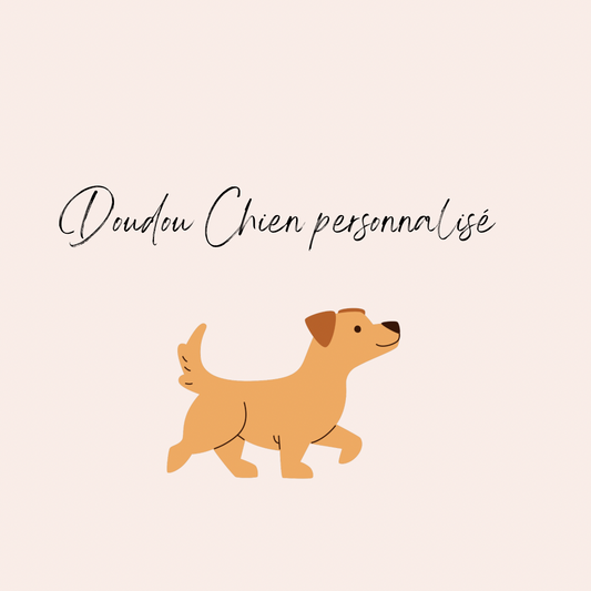 Doudou chien personnalisé