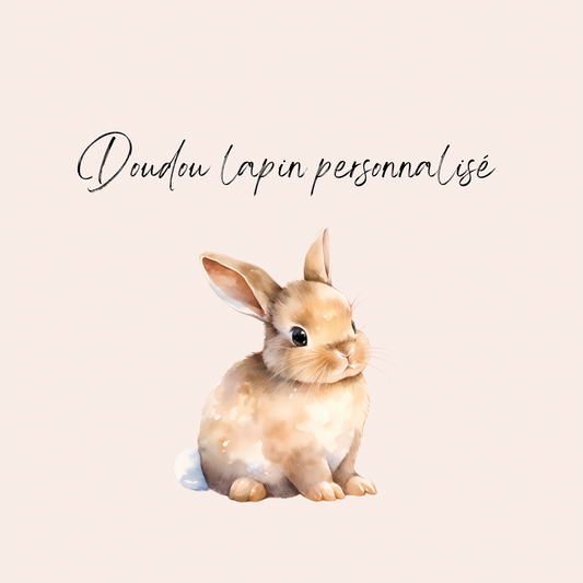 Peluche lapin personnalisée