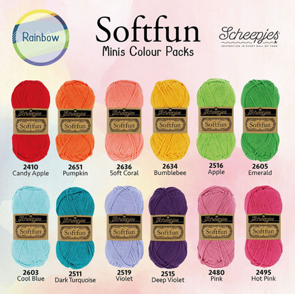 Softfun pack de couleurs 12x20g - Arc-en-ciel