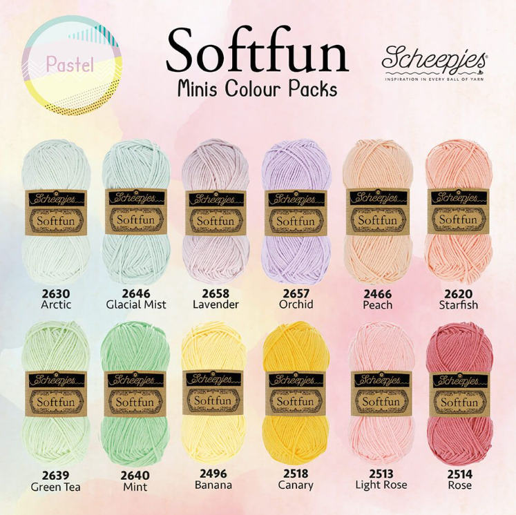 Scheepjes Softfun pack de couleurs 12x20g - Pastel