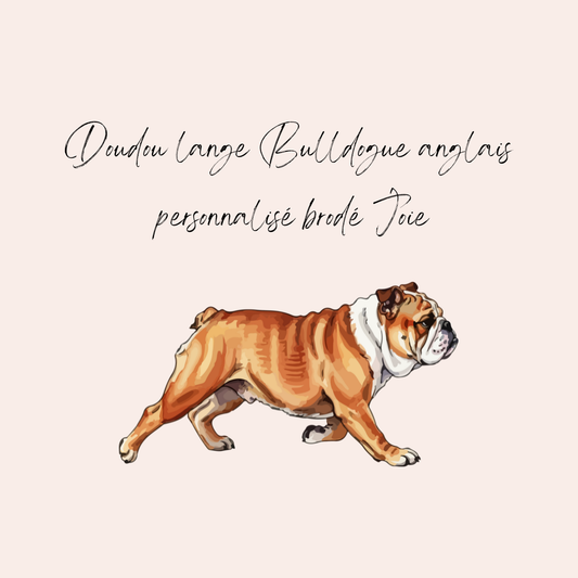 Doudou Bulldogue anglais personnalisé