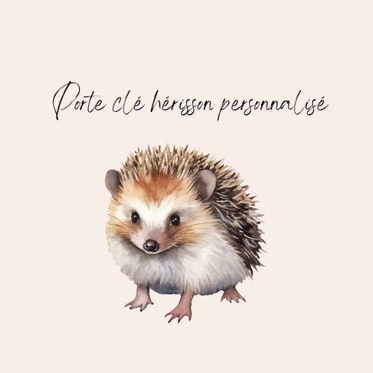 Porte clé hérisson personnalisé