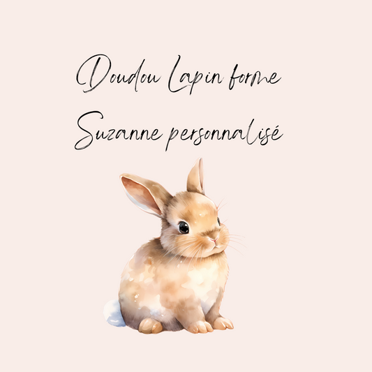 Doudou lapin personnalisé