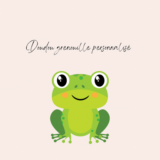 Doudou grenouille personnalisé